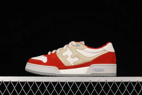 55011COM20211851FENDI MATCH 2022 CASUAL SHOES BEIGEREDWHITEWOMAN3539