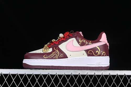 320FD9925161AIR FORCE 1 07 LOW WEDDING SAILNIGHT MAROONMEDIUM SOFT PINKUNISEX3645