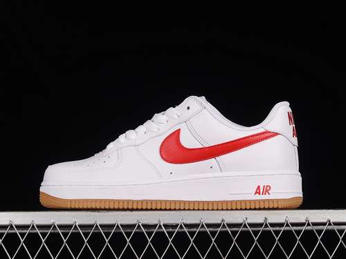 300DJ3911102AIR FORCE 1 LOW COLOR OF THE MONTH WHITEUNIVERSITY REDGUM YELLOW