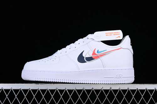 280FJ4226100AIR FORCE 1 LOW QUADRUPLE SWOOSH WHITEBRIGHT CRIMSONMETALLIC SILVER