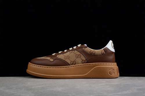 480GUCCI SCREENER GG HIGHTOP SNEAKER DARK BROWNDARK BROWNWHITEWOMAN3539MAN4044