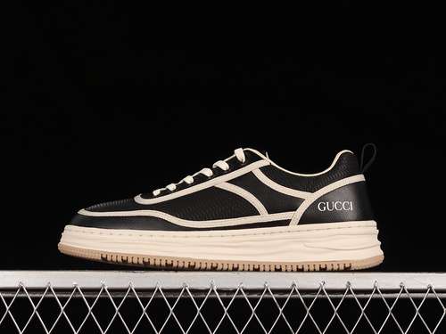 3409Y9202550GUCCI 22SS LOW CASUAL SHOES BLACKBEIGEBLACKMAN3944