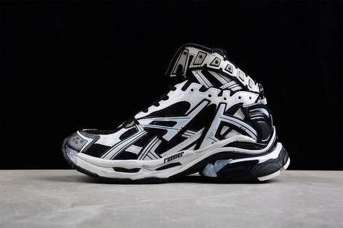 730W3RH29010BALENCIAGA RUNNER HIGHTOP 70 SNEAKERS BLACKWHITELIGHT BLUEUNISEX3546
