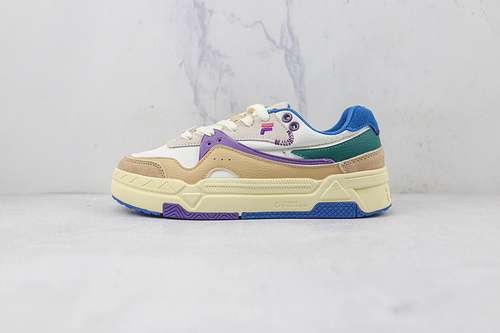 280FILA FUSION PLATFORM DAD SHOES WHITEBLUEPURPLEWOMAN35540