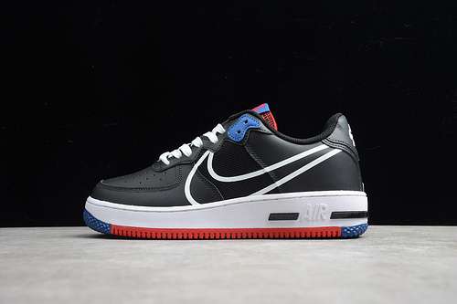300CT1020001AIR FORCE 1 LOW REACT BLACKWHITEGYM REDGYM BLUEUNISEX3645