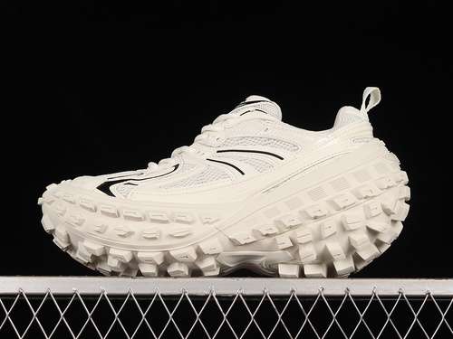 650W2RAA9110ZG BALENCIAGA DEFENDER RUBBER PLATFORM SNEAKERS BEIGEBEIGEBLACK