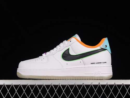 280DO2333101AIR FORCE 1 LOW 07 LE HAVE A GOOD GAME WHITEBLACKTEAM ORANGETEAL