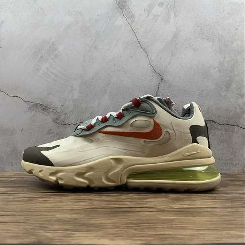 340CV2414200TRAVIS SCOTT X AIR MAX 270 REACT ENG PS CACTUS TRAILS LIGHT CREAMDARK HAZEL