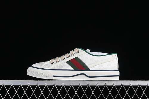 50002JPO9064GUCCI TENNIS 1977 PRINT SNEAKER WHITEREDGREENWOMAN3539MAN4044