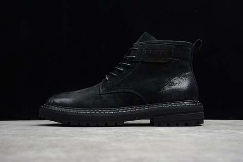 480GUCCI SCREENER GG HIGHTOP BOOTS BLACKBLACKBLACKMAN3844