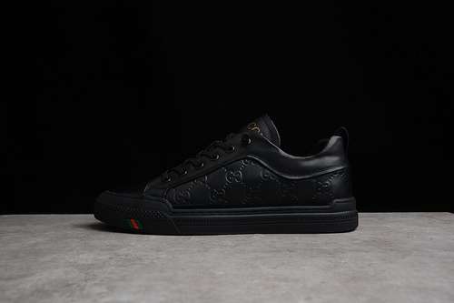400GUCCI SCREENER GG LOWTOP SNEAKER BLACKWHITEBLACKMAN3844