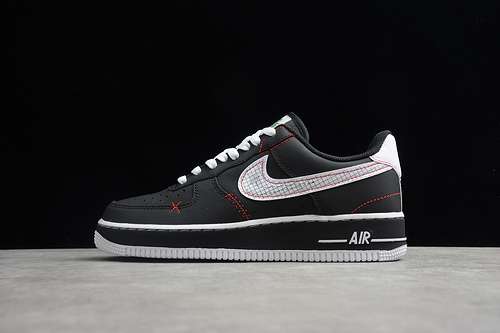 420CU6646001AIR FORCE 1 LOW SCHEMATIC BLACKWHITEBRIGHT CRIMSONGREEN STRIKE