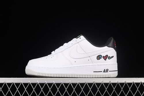 300DM8148100AIR FORCE 1 LOW 07 LV8 3 PEACE LOVE WHITEWHITEUNIVERSITY REDUNISEX3645