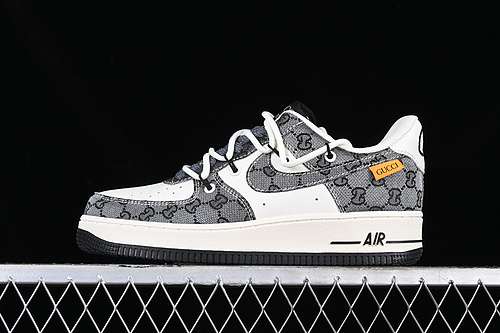 340BD7700555GUCCI AIR FORCE 1 07 LOW WHITEGREYBLACKWOMAN3639MAN4045