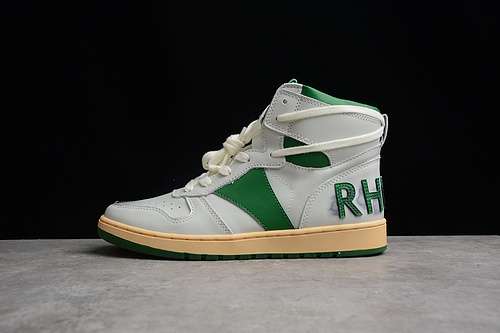 360RHUDE RHECESS HIGH SPORTS SHOES WHITEWHITEGREENWOMAN3639MAN4045