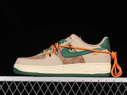 300CV1724109AIR FORCE 1 LOW 07 BROWNGREENORANGEWOMAN3639MAN4045