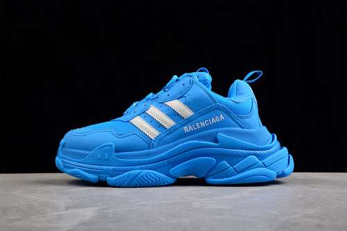 550W2FW11003BALENCIAGA TRIPLE S SNEAKERS X AD BLUEBLUEWHITEWOMAN3539MAN4046