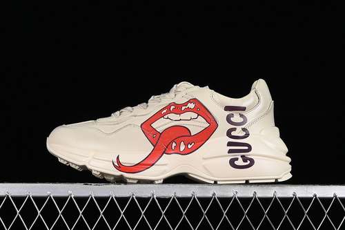 630A9L009522GUCCI RHYTON VINTAGE TRAINER SNEAKER WHITEREDBLACKWOMAN3539MAN4044