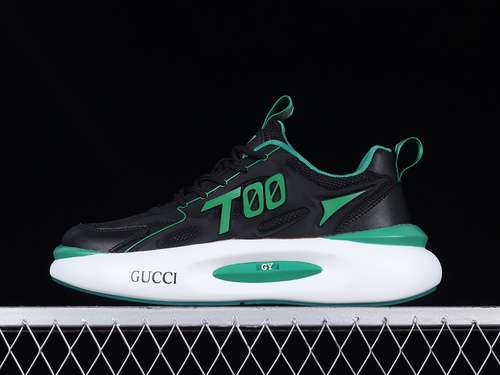 380GUCCI 22 NEW SNEAKERS BLACKGREENWHITEMAN3944