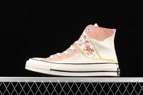 250572423CCHUCK TAYLOR ALL STAR 70S HIGH GOLDEN REPAIR METALLICFLORAL NUDEEGRET