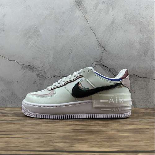 300CV8480300AIR FORCE 1 SHADOW SE PIXEL SWOOSH BARELY GREENWHITEPLATINUM VIOLETBLACK