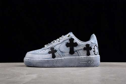550CW2288111CHROME HEARTS X AIR FORCE 1 LOW BLUEBLACKWHITEMAN4048