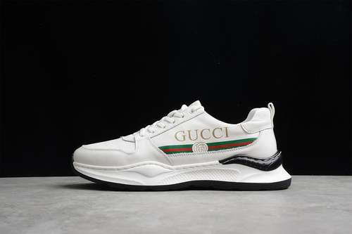500GUCCI CASUAL SHOES WHITEWHITEBLACKMAN3844