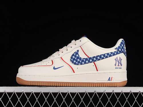340DR9868500MLB X AIR FORCE 1 LOW 07 WHITEBLUEREDWOMAN3639MAN4045