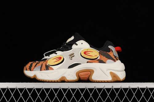 300T12W217316FBGFILA FUSION SHOES WHITEYELLOWORANGEWOMAN35539MAN4044