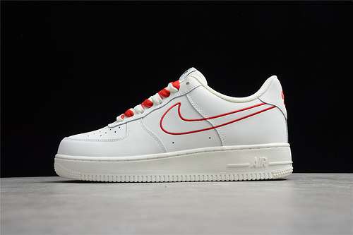 340CL6326108AIR FORCE 1 LOW 07 OFFWHITEOFFWHITEREDWOMAN3639MAN4045