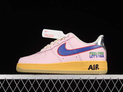 310DX2667600AIR FORCE 1 LOW FEEL FREE LETx27S TALK PINK FOAMHYPER ROYALUNIVERSITY RED