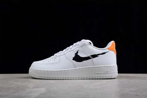 280DV6483100AIR FORCE 1 LOW GLITCH SWOOSH WHITESUMMIT WHITEMAGMA ORANGEBLACK