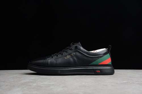 480GUCCI SCREENER GG LOWTOP SNEAKERS BLACKBLACKGREENMAN3844