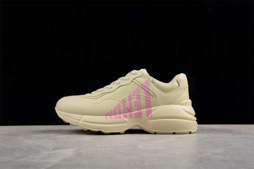 420GUCCI RHYTON VINTAGE TRAINER SNEAKER BEIGEBEIGEPINKWOMAN3539MAN4044
