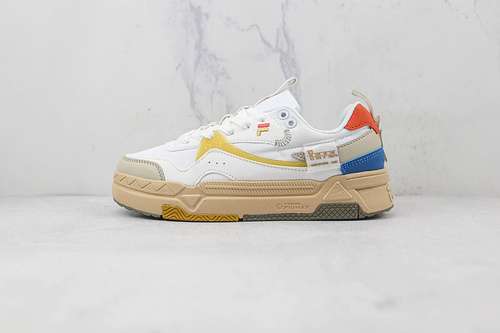 280FILA FUSION PLATFORM DAD SHOES WHITEYELLOWORANGEWOMAN35540