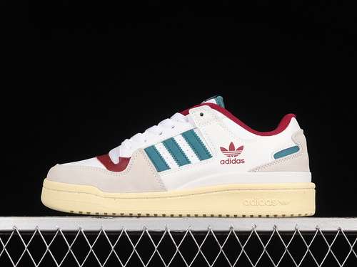 250HQ6874FORUM LOW CL SHOES CLOUD WHITELEGACY TEALLEGACY BURGUNDYWOMAN3639MAN4045