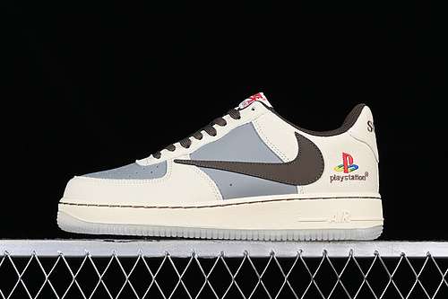 320BQ5826208TRAVIS SCOTT PLAYSTATION AIR FORCE 1 07 LOW GREYBROWNWOMAN3639MAN4045