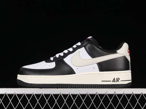 320DE0099001AIR FORCE 1 LOW 07 BEIGEBLACKWHITEREDWOMAN3639MAN4045