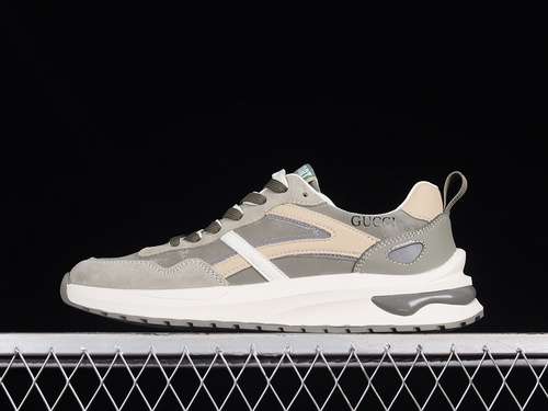 3809Y9209666GUCCI 22SS CASUAL SNEAKERS GREYWHITELIGHT KHAKIMAN3944