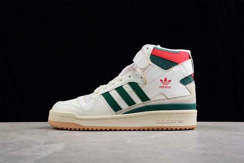 300GX9055FORUM 84 HIGH BUCKS SHOES CLOUD WHITEGREENREDWOMAN3639MAN4045