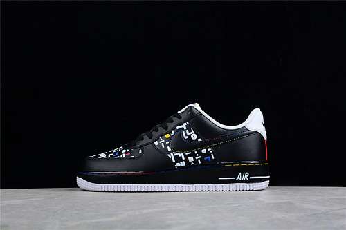 320DO2704010AIR FORCE 1 LOW 07 LV8 HANGUL DAY BLACKBLACKWHITEUNIVERSITY RED