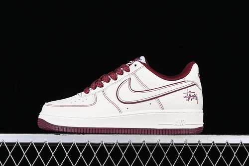 340UN1635555STUSSY X AIR FORCE 1 LOW WHITEREDWOMAN3639MAN4045