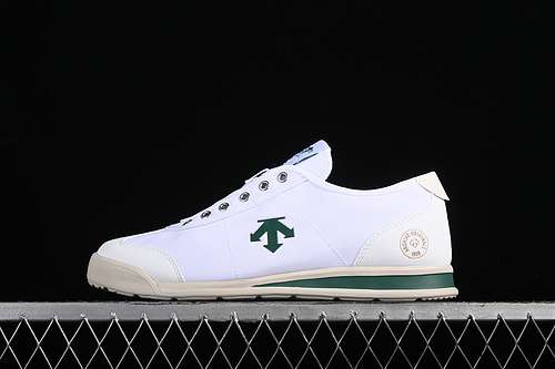 260SP123LSN14DESCENTE CHRON TEMPO SLIPON WHITEGREENWOMAN3639MAN4045