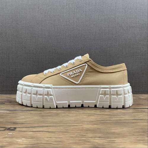 360PRADA PLATFORM DADDY SHOES KHAKIKAKHIWHITEWOMAN3540