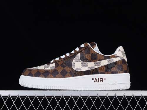 600AIR FORCE 1 LOW 07 X LV DARK BROWNWHITEGREYMAN3846
