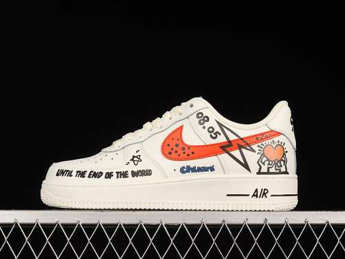 360CW2288226AIR FORCE 1 LOW 07 WHITEBLACKORANGEWOMAN3639MAN4045