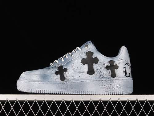 550CW2288111AIR FORCE 1 LOW 07 X CHROMEHEARTS BLUEBLACKWHITEMAN40475