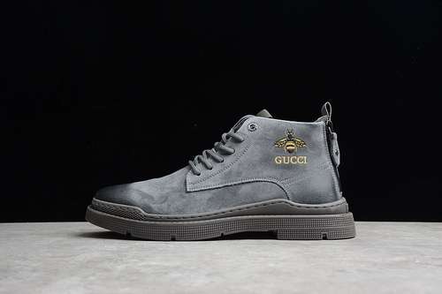 480GUCCI MARTIN BOOTS GREYGREYGREYBLACKMAN3844