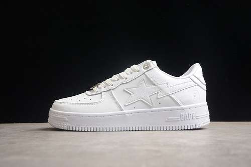 340BAPE STA TO LOW TOP SPORTS CASUAL SNEAKERS WHITEWOMAN3639MAN4046