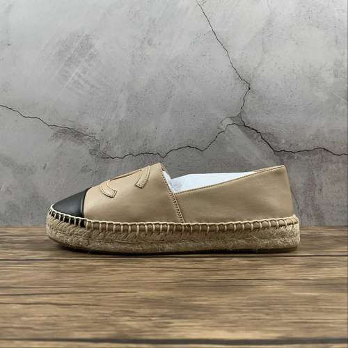 280CHANEL FISHERMAN SHOES LIGHT KHAKIBLACKLIGHT KHAKIWOMAN3540